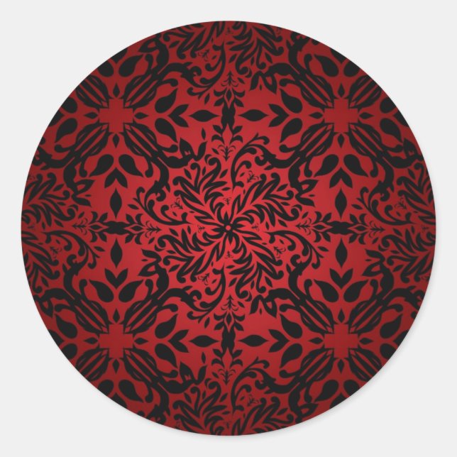 Sticker Rond Classique chaud rouge (Devant)
