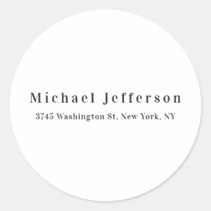 Sticker Rond Classique créative tendance noir & blanc minimalis