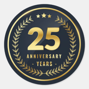 Sticker rond classique de 25 ans