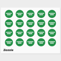 Sticker rond classique de bonne chance