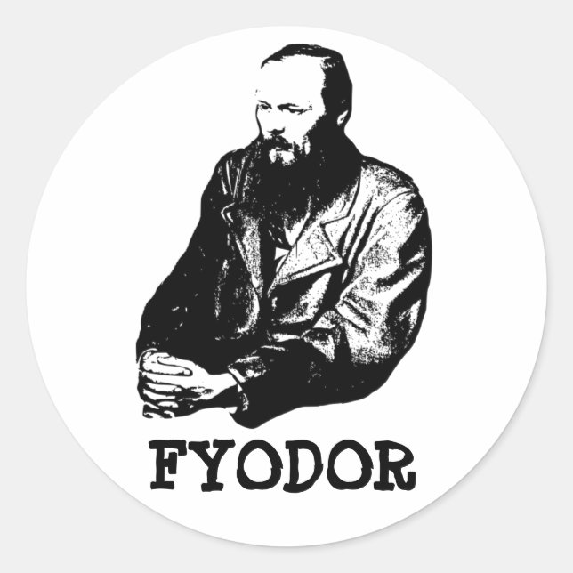 Sticker rond classique de Fiodor (Devant)