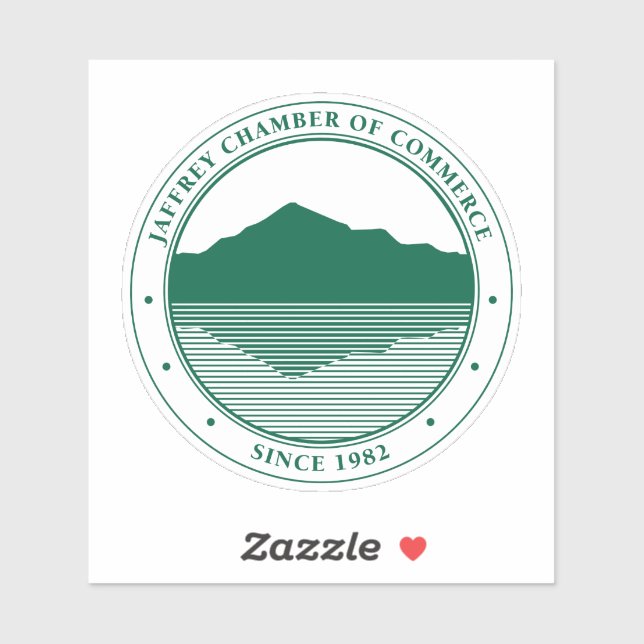 Sticker rond classique de la Chambre de commerce d (Feuille)