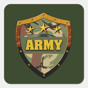 Sticker rond classique de l'armée