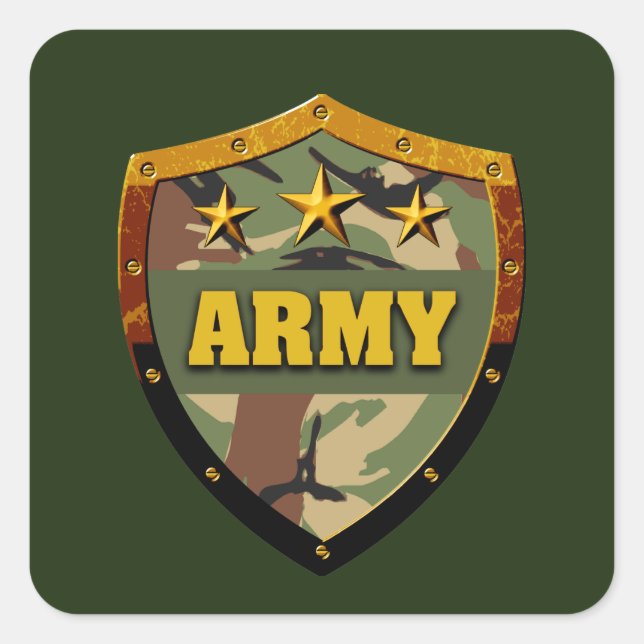 Sticker rond classique de l'armée (Devant)