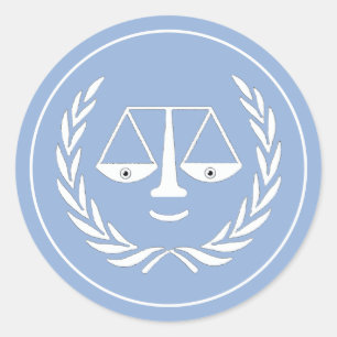 Sticker rond classique de l'avocat de la faculté d