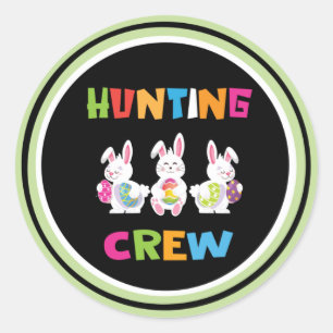 Sticker rond classique de l'équipe de chasse aux o