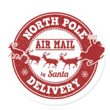 Sticker rond classique de livraison par courrier a