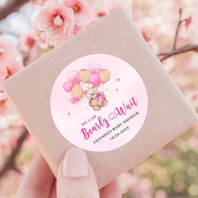 Sticker rond classique de l'ours en peluche (Créateur téléchargé)