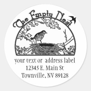 Sticker Rond Classique De Nid Vide
