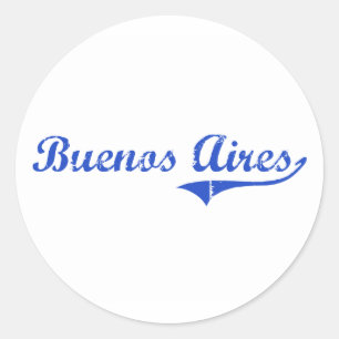 Sticker Rond Classique de ville de Buenos Aires