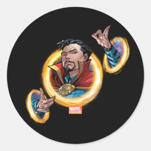 Sticker Rond Classique des Avengers  Docteur étrange par des po