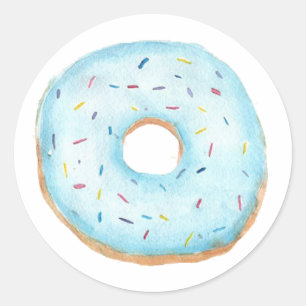 Sticker rond classique Donut
