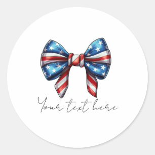 Sticker rond classique du 4 juillet