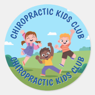 Sticker rond classique du club pour enfants chirop