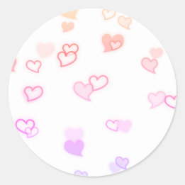Sticker rond classique du coeur