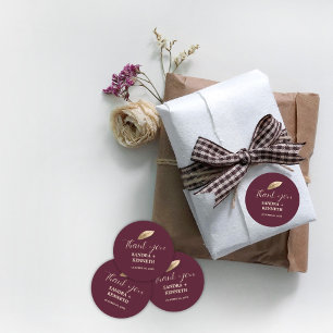 Sticker Rond Classique & Élégant I Rose Bulgare I Merci