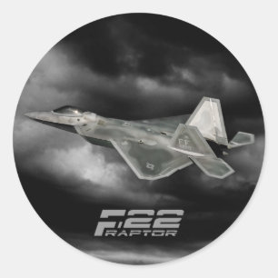 Sticker rond classique F-22 RAPTOR