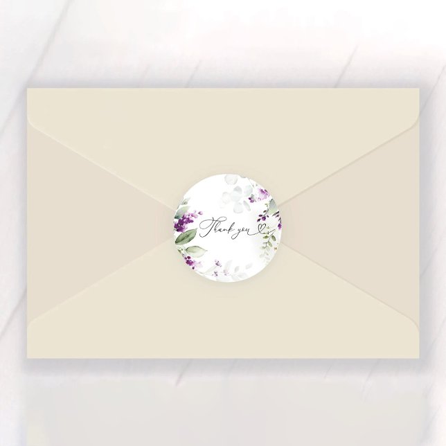 Sticker rond classique Fête des mariées lavande (Créateur téléchargé)