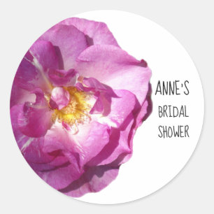 Sticker rond classique Fête des mariées rose