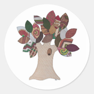 Sticker rond classique Imp Tree