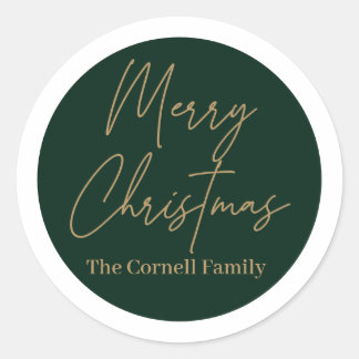 Sticker rond classique Joyeux Noël