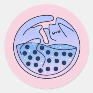 Sticker rond classique Kitten