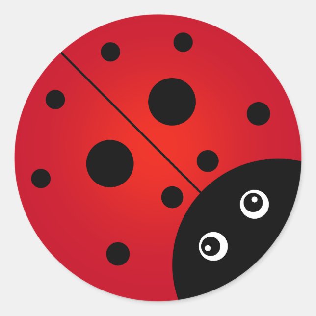 Sticker rond classique Ladybug (Devant)