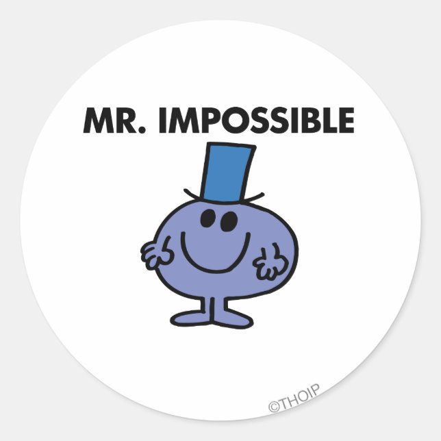 Sticker Rond Classique M. Impossible (Devant)