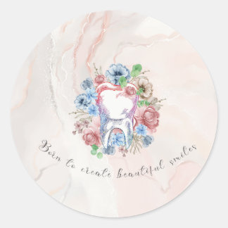 Sticker rond classique - Né pour créer la beauté