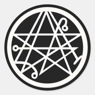 Sticker rond classique Necronomicon