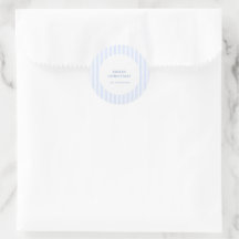 Classique Noël rayé bleu poudré et blanc