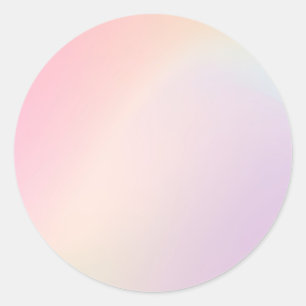 Sticker Rond Classique Personnalisé Pastel Jaune