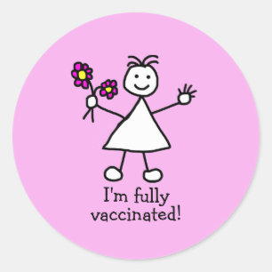 Sticker rond classique pour fille mignonne entière