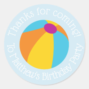 Sticker rond classique pour la fête d'anniversaire