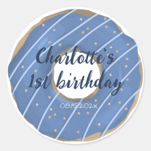 Sticker rond classique pour l'anniversaire de Donu