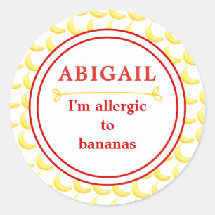 Sticker rond classique pour les enfants Banana All
