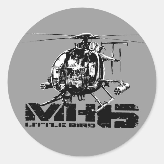 Sticker rond classique pour oiseaux MH-6 (Devant)