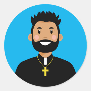 Sticker rond classique Priest