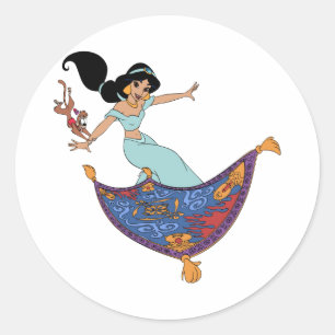 Sticker rond classique Princess Jasmine