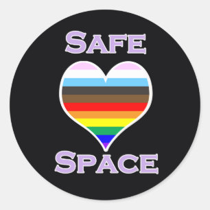 Sticker rond classique Safe Space