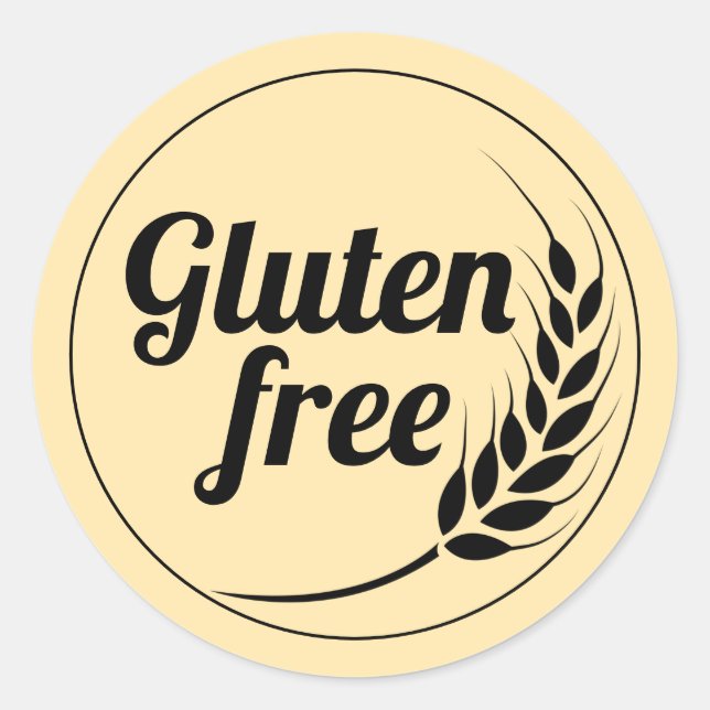Sticker rond classique sans gluten (Devant)