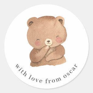 Sticker rond classique Teddy Bear