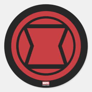 Sticker Rond Classiques Avengers   Icône Black Widow
