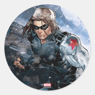 Sticker Rond Classiques Avengers   Soldat de l'hiver dans la ne