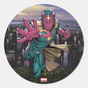 Sticker Rond Classiques Avengers   Vision tend la main
