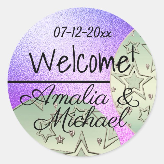 Sticker Rond Classis couleur blush texturé dégradé de bronze do (Devant)