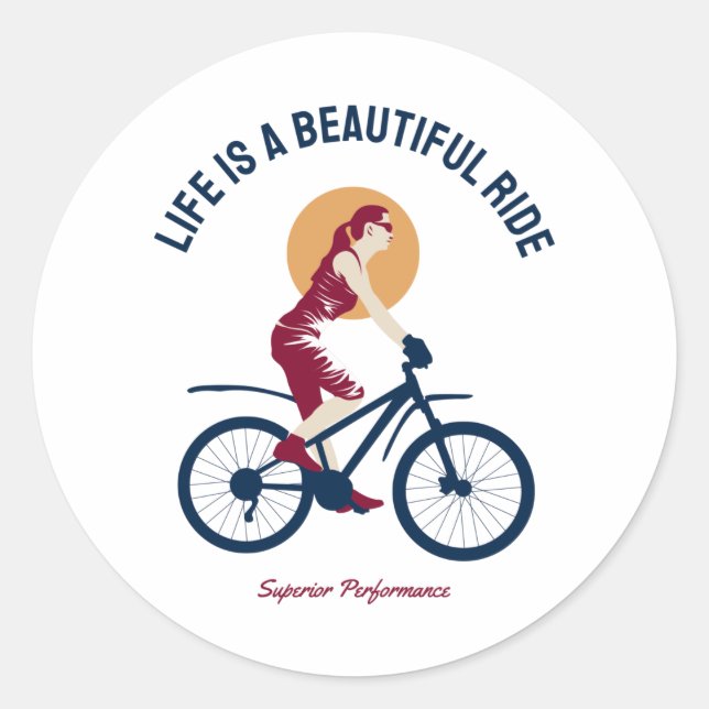 Sticker Rond Classy rider (Devant)