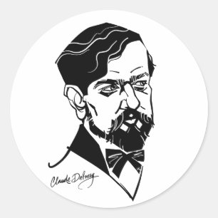Sticker Rond Claude Debussy
