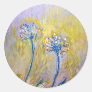 Sticker Rond Claude Monet - Agapanthus