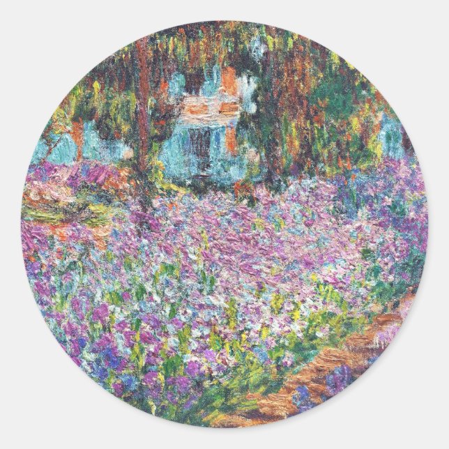 Sticker Rond Claude Monet - Le jardin de l'artiste à Givern (Devant)